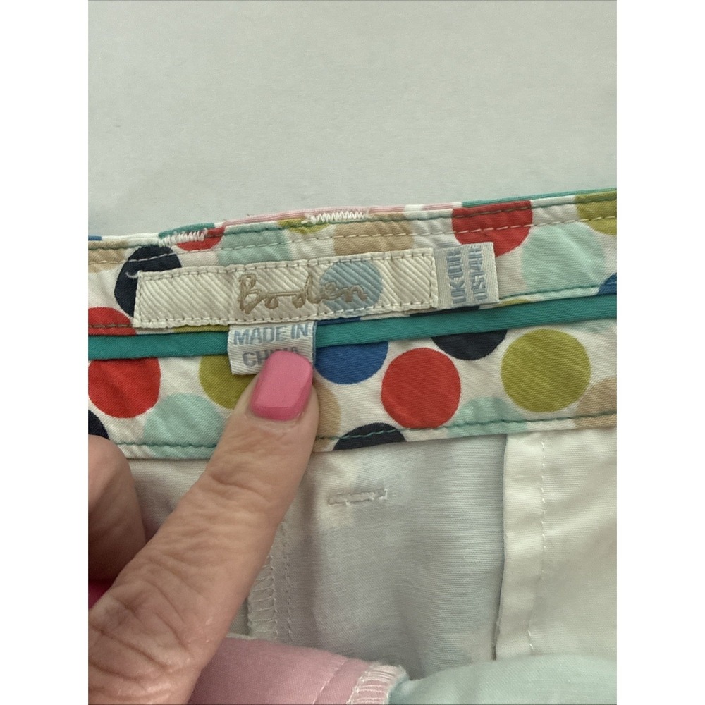 Boden‎ Womens shorts Size 14 R Stretch High Waist Pockets Floral Preppy Chino - Picture 3 of 5
